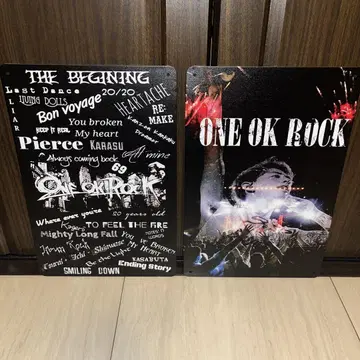 ONE OK ROCK 원오크 메탈 아트 간판 포스터 2종 세트 락
