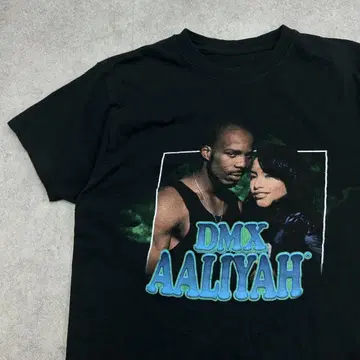 DMX AALIYAH 뮤직 티셔츠 힙합 반팔 블랙 M