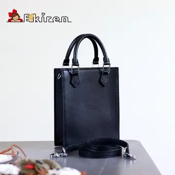 Ekiren 블랙 이탈리아 천연 가죽 미니 숄더백