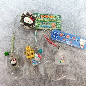 레어 헬로키티 스트랩 아키타 한정판 카마쿠라 등롱 곰새매 족자