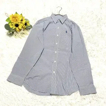 랄프 로렌 스트라이프 버튼 다운 셔츠 160 블루 계열 겉옷