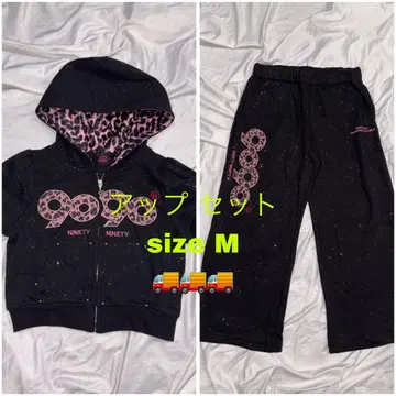 9090 girl OG 로고 지퍼 후드 팬츠 M