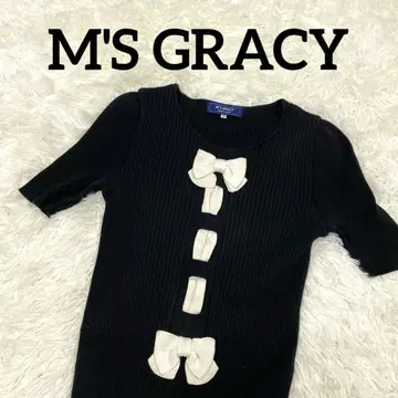 M'S GRACY 엠즈 그레이시 더블 니트 리본 여성용 블랙 M