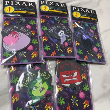 PIXAR 인사이드 헤드 2 러버 참 5개 세트