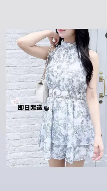 INGNI 2Way 리본 아메슬리 프릴 미니 원피스