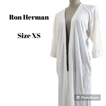 Ron Herman 리브 니트 롱 가디건 반소매