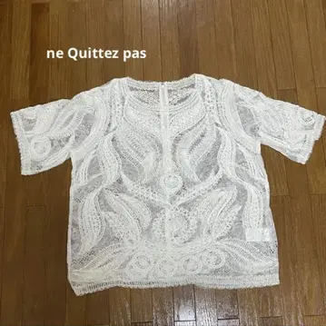 새상품급 ne Quittez pas 누키테파 레이스 블라우스