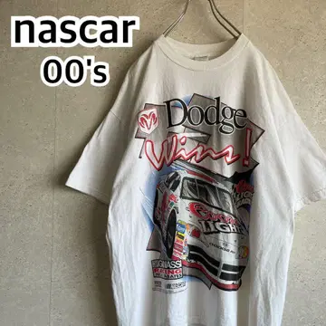00s 나스카 nascar 빅 사이즈 양면 프린트 티셔츠 닷지