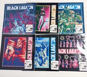BLACK LAGOON DMM 스크래치 극세사 크로스 6종 세트