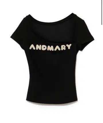 andmary Mary 로고 탑 블랙