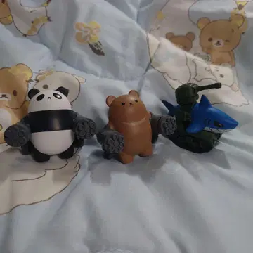 기계 동물 개틀링 베어 2종, 탱크 샤크 1종 세트