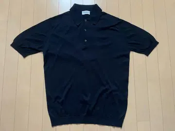 John Smedley 피케 셔츠 Isis 씨 아일랜드 코튼 M 블랙