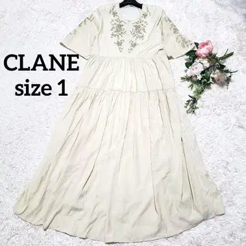 CLANE 클라네 EMBROIDERY TIERED 원피스 반팔 자수