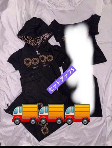 OG 로고 글리터 하프 지퍼 후드 & 팬츠
