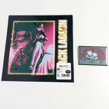 BLACK LAGOON DMM 스크래치 로베르타 스퀘어 캔뱃지 크로스