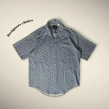 70s Designers choice 빈티지 셔츠 반팔 올 패턴