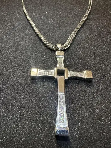 스테인리스 크로스 펜던트 롱 70cm