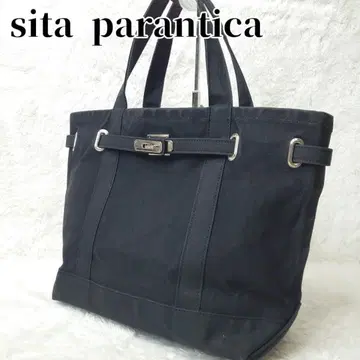 sita parantica 토트백 캔버스 블랙 A4 가능 어깨에 매는