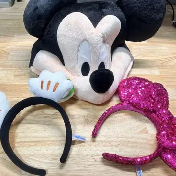 미키 마우스 봉제 인형 머리띠 세트