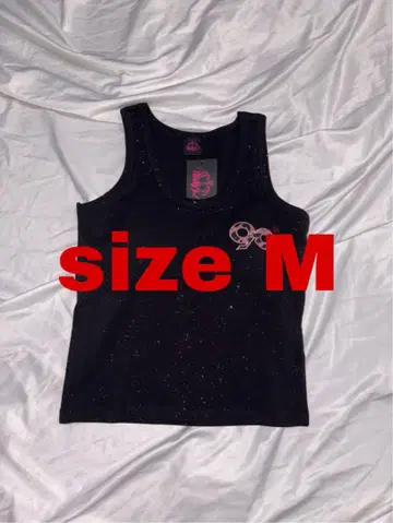 9090 girl OG 로고 글리터 탱크 탑 M