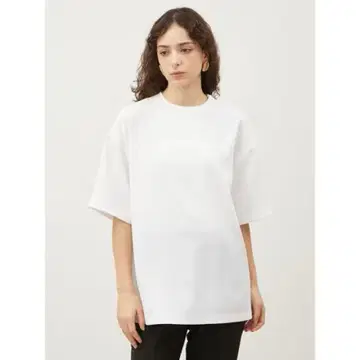 MilaOwen 오버 사이즈 패브릭 T 블라우스 워셔블 화이트