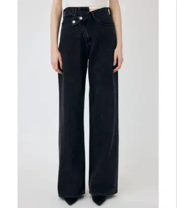 MOUSSY 크로스 허리 와이드 스트레이트