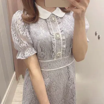 evelyn 레이스 비쥬 원피스