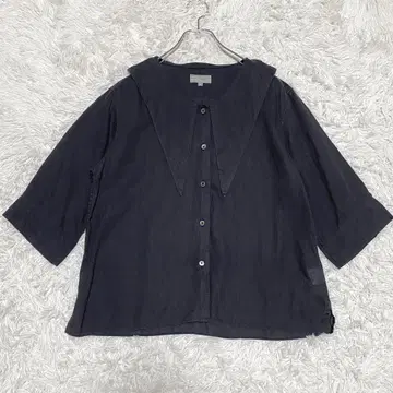 미사용급 마가렛호웰 현행 네커치프 블라우스 M 린넨 100%