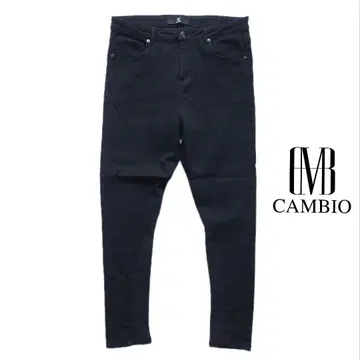 CAMBIO 밑단 리브 테이퍼드 스키니 데님 팬츠
