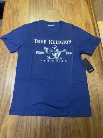 True Religion 월드 투어 티셔츠 네이비
