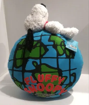 스누피 봉제 인형 쿠션 지구 FLUFFY SNOOPY 나카지마