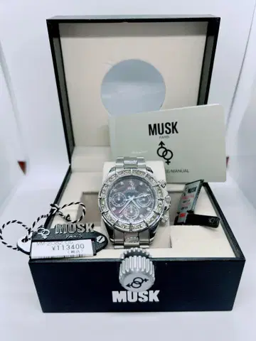 MUSK 크로노그래프 손목시계 새상품 배터리 교체 완료
