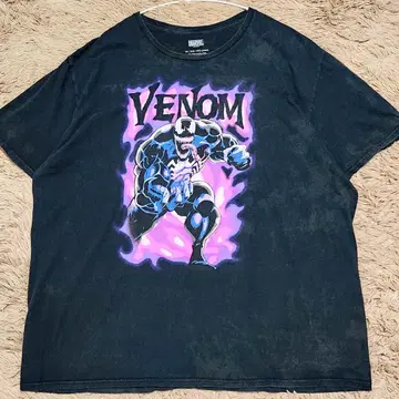 마블 VENOM 스파이더맨 빈티지 티셔츠 페이드 y2k