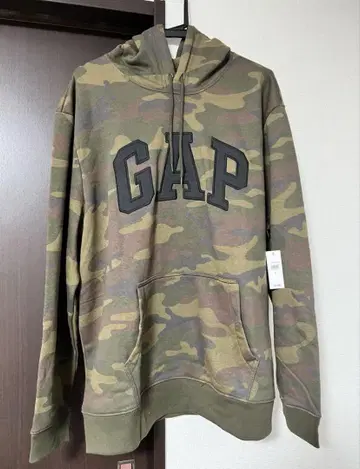 GAP 속기모 카모 패턴 후드 부착 후드티
