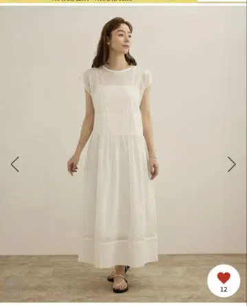 로페 코튼 자수 레이스 원피스