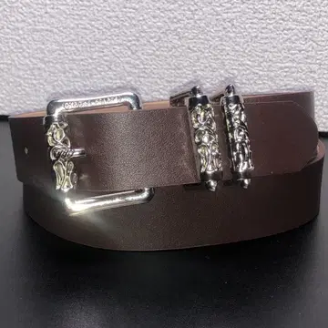 벨트 브라운 전체 길이 100cm 폭 3.4cm 조각 장식 Pu
