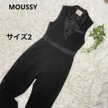 MOUSSY 마우지 슬리브리스 올인원 포멀 블랙 사이즈 2