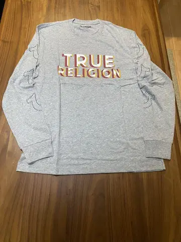 TRUE RELIGION 그레이 긴팔 티셔츠