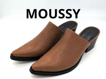 MOUSSY 마우지 브라운 스틸레토 샌들 브라운 L