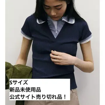 피터팬 칼라 리브 니트 티셔츠 ZARA