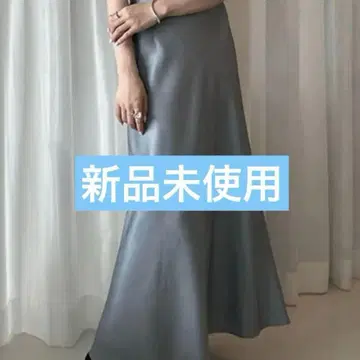 anuans 샤이니 새틴 내로우 스커트 아누앙스