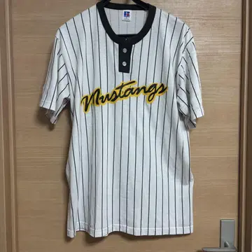 러셀 90s 베이스볼 셔츠 헨리넥 USA XL