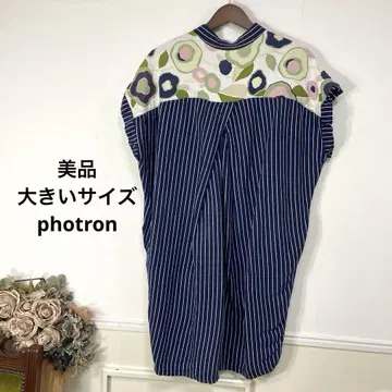 5 새상품급 빅 사이즈 photron 스트라이프 튜닉