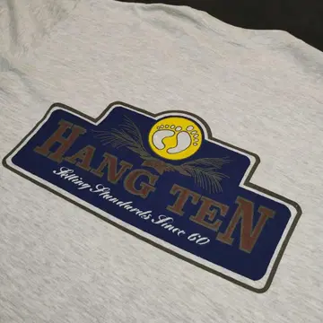90s00s HANG TEN 멜란지 그레이 반팔 티셔츠 올드 서핑