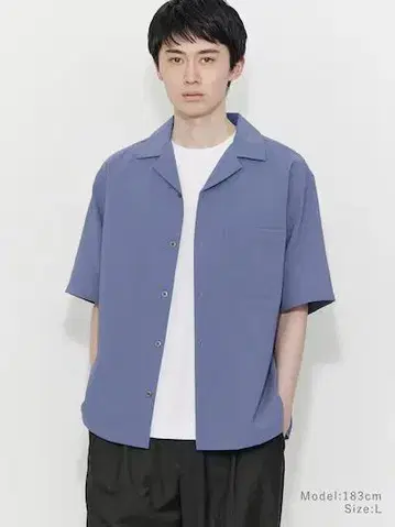 PLST 프레셔스 드라이 오픈 카라 셔츠 M