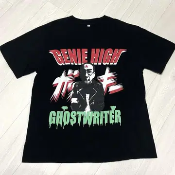 제니 하이 GHOSTWRITTER 티셔츠 가키 블랙 사이즈 L