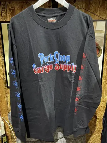 새상품 포크찹 롱T 블랙 L PCGS poke chop 차고