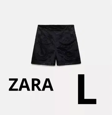 ZARA 자라 새상품 컷워크 자수 버뮤다 팬츠