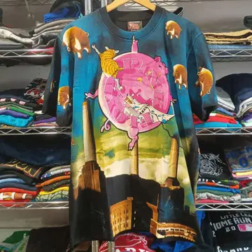 핑크 플로이드 양면 프린트 밴딩 티셔츠 XL