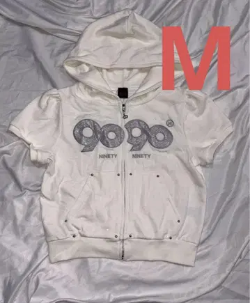 OG 로고 글리터 하프 지퍼 후드 티